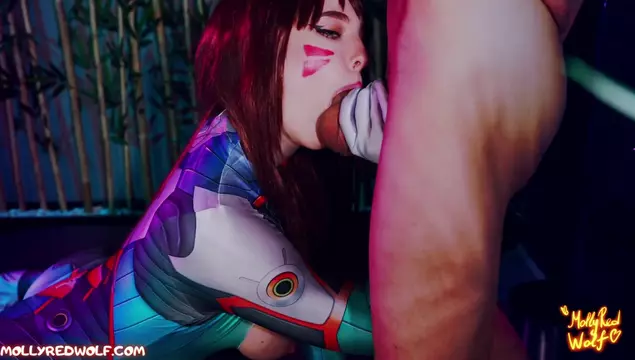 Guy's wet fucking breast-fucking D.Va from Overwatch.