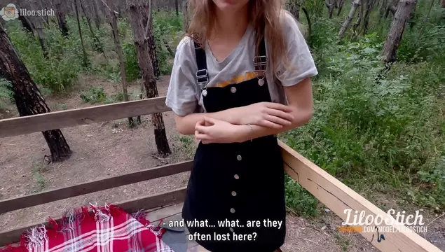 The young female student was able to get the forester out of the woods.